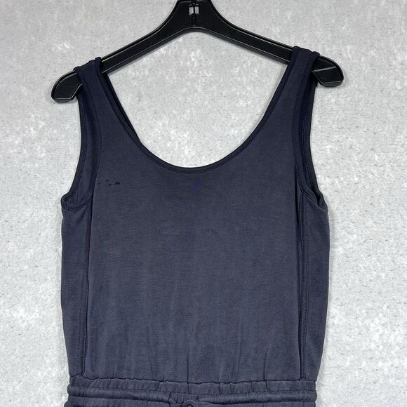 Athleta Serenity Romper Womens Size XS Black Sleeveless Strappy Cutout Back - Picture 4 of 14